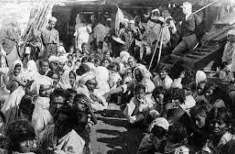 Indentured workers being carried away on the deck of a Ship