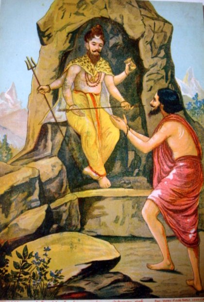 Arjuna and Shiva