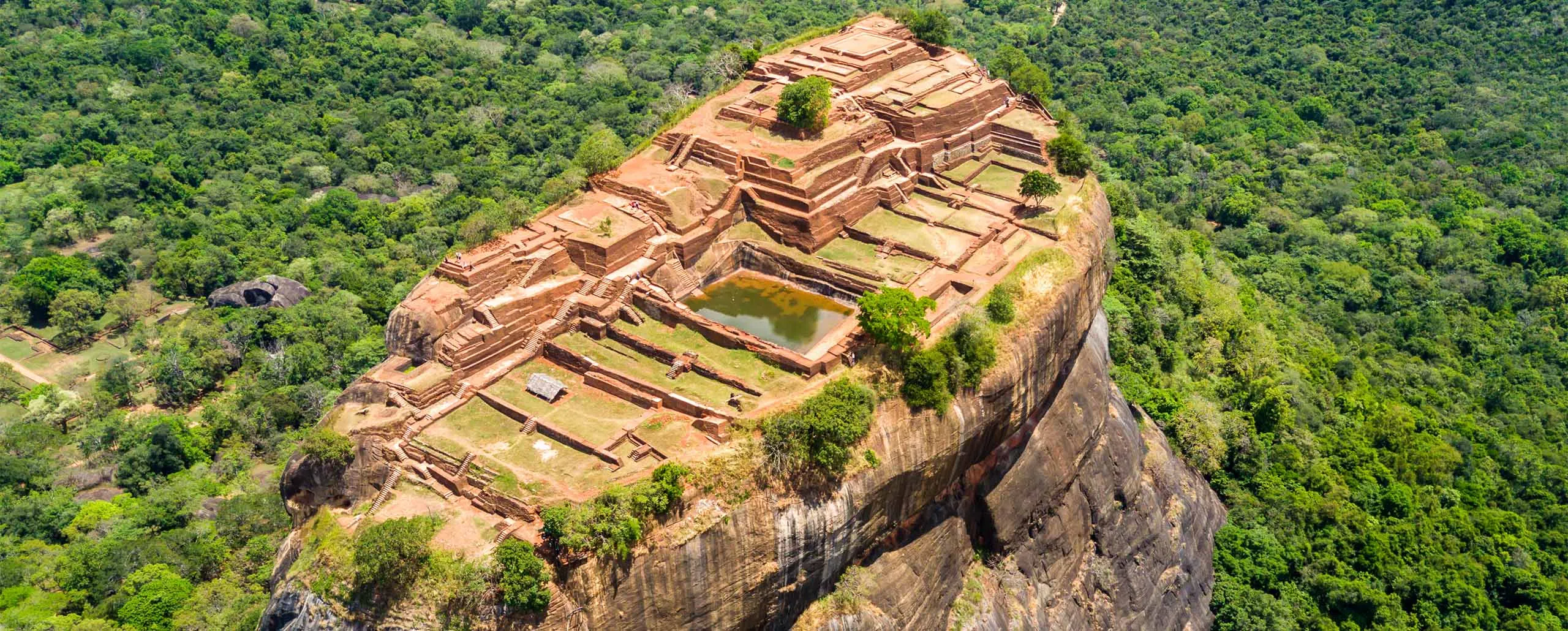 Sigiriya, an ancient rock fortress and palace complex in Sri Lanka. 